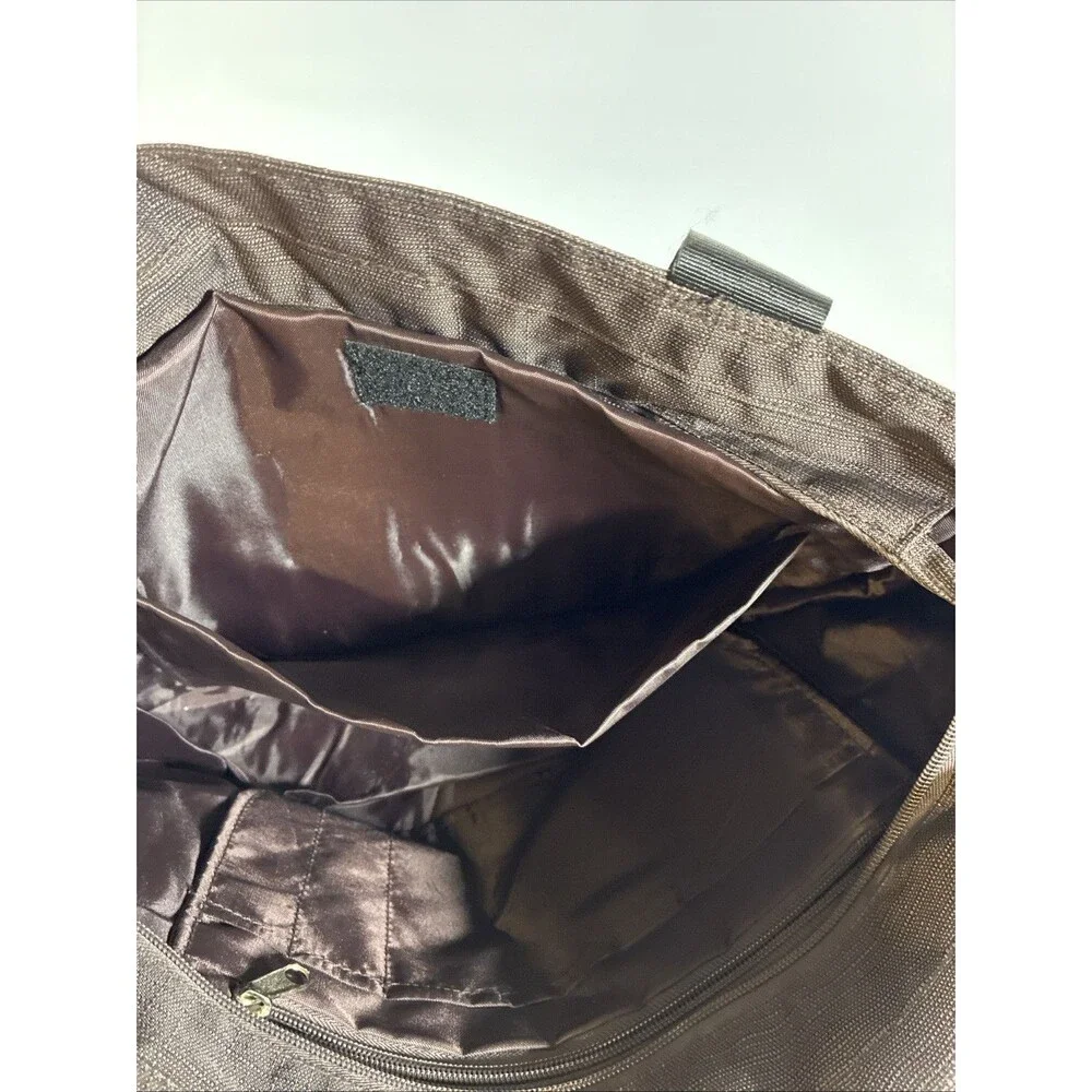 Port Authority Brown Laptop Tote Bag 3 Compartment Organizer Shoulder Bag 11x12